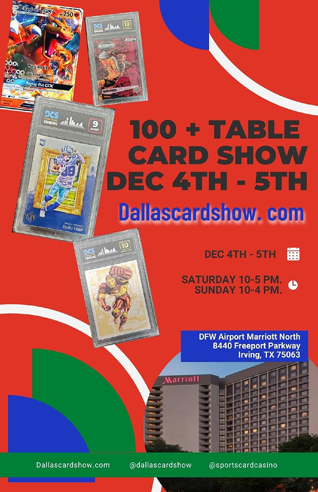 Dallas Card Show | December 4-5, 2021 | Event Flyer