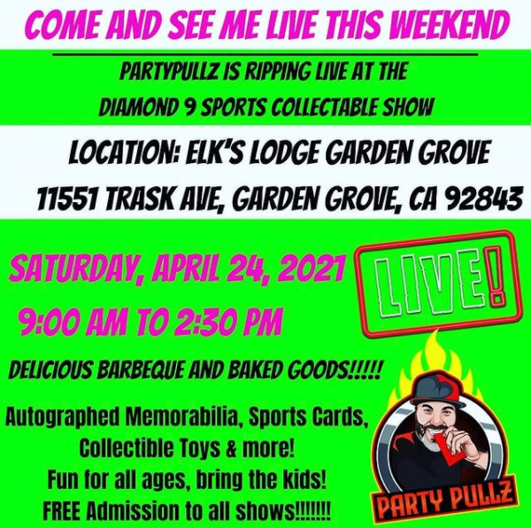 Diamond 9 Sports Collectable Show | April 24, 2021 | Event Flyer