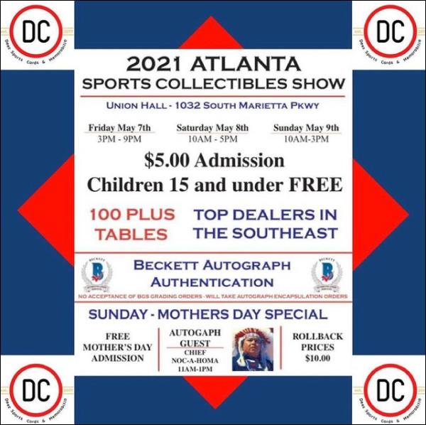 Atlanta Sports Collectibles Show | May 7-9, 2021 | Event Flyer