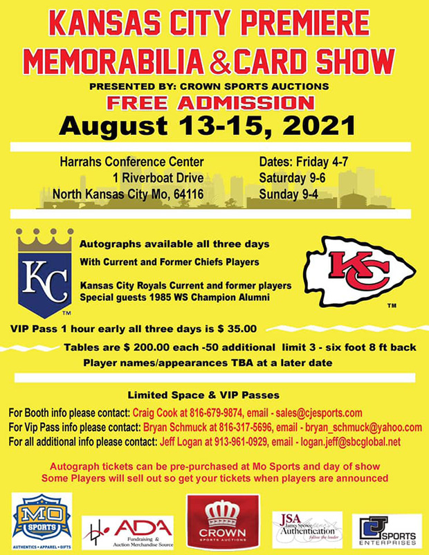 Kansas City Premiere Memorabilia & Card Show The Radicards® Calendar