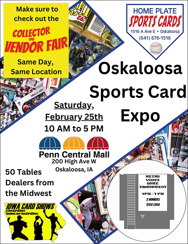 Oskaloosa Sports Card Expo The Radicards® Calendar