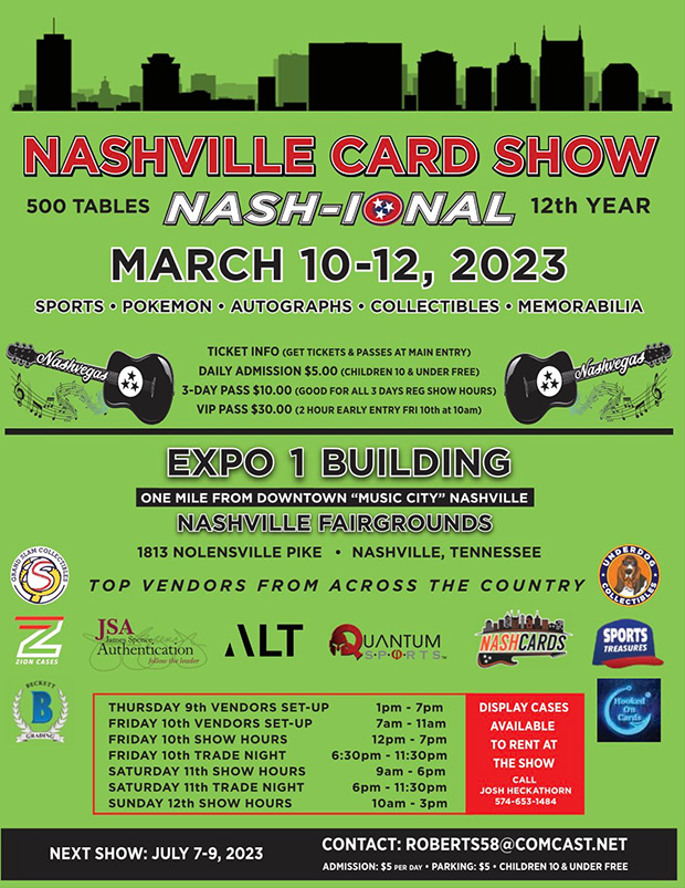 Nashville Card Show The Radicards® Calendar