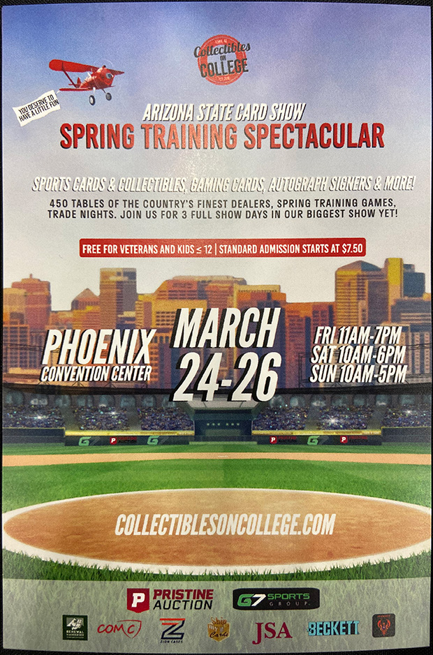 Arizona State Card Show | March 24-26, 2023 | Event Flyer