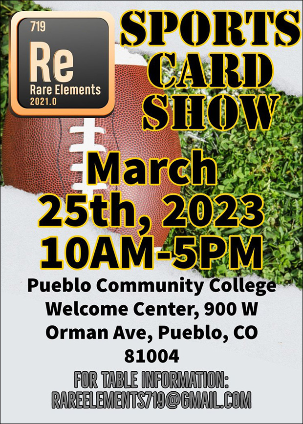 Rare Elements Sports Card Show | March 25, 2023 | Event Flyer