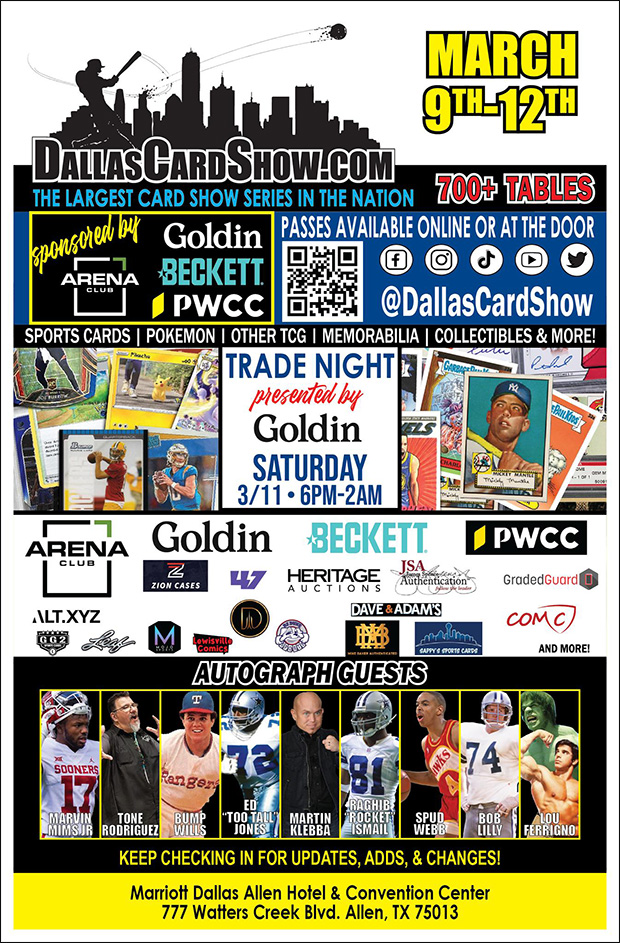 Dallas Card Show The Radicards® Calendar