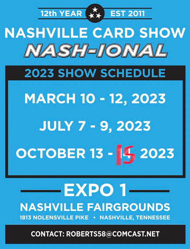 Nashville Card Show 2023 Dates The Radicards® Calendar