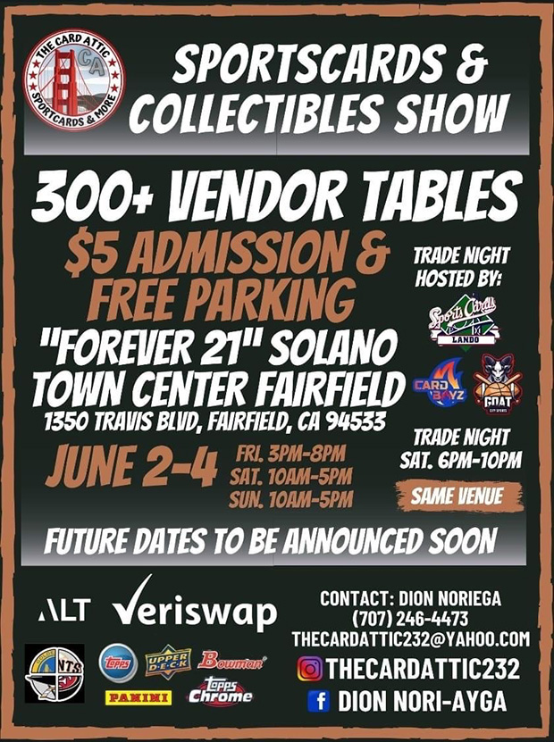 The Card Attic Sportscards & Collectibles Show | June 2-4, 2023 | Event Flyer
