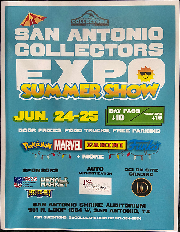 San Antonio Collectors Expo | June 24, 2023 | Event Flyer