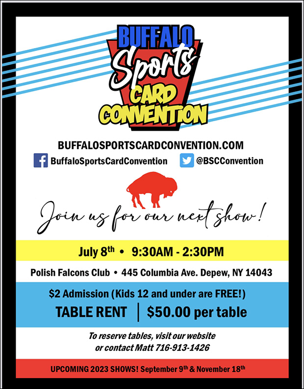 Buffalo Sports Card Convention The Radicards® Calendar