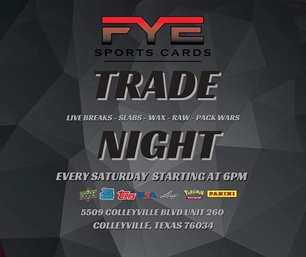 FYE Sports Cards Trade Night | 2023 | Event Flyer