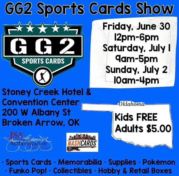 GG2 Sports Cards Show | June 30-July 2, 2023 | Event Flyer