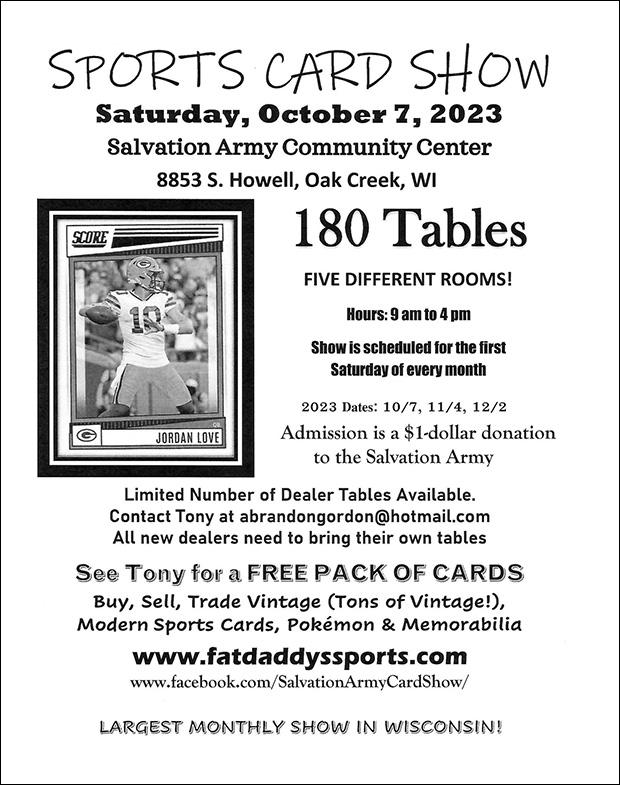 Fat Daddy's Sports Card Show | October 7, 2023 | Event Flyer