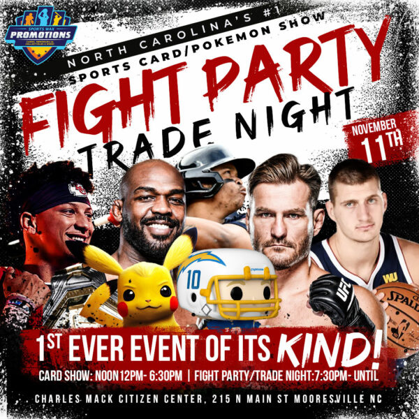 North Carolina Sports Card and Pokemon Show | November 11, 2023 | Event Flyer