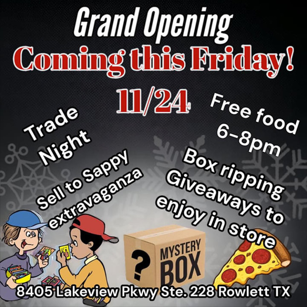 Triple Cards & Collectibles Rowlett Grand Opening | November 24, 2023 | Event Flyer