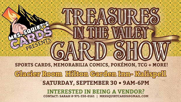 Treasures in the Valley Card Show | September 30, 2023 | Event Flyer