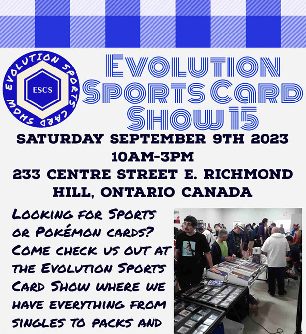 Evolution Sports Card Show | September 9, 2023 | Event Flyer