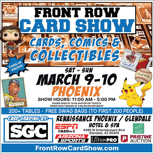 Front Row Card Show | March 9-10, 2024 | Event Flyer