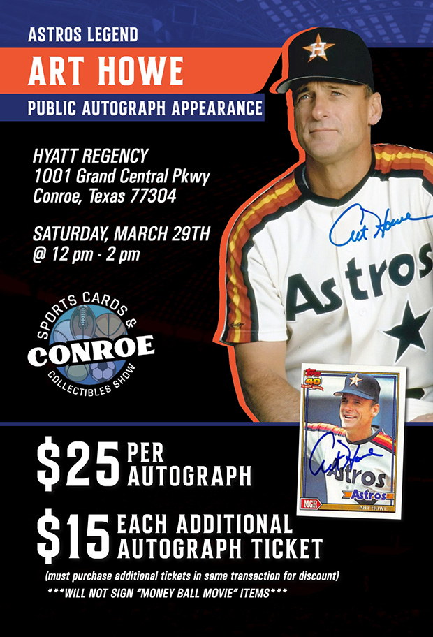 Art Howe Signing | March 29, 2024 | Event Flyer