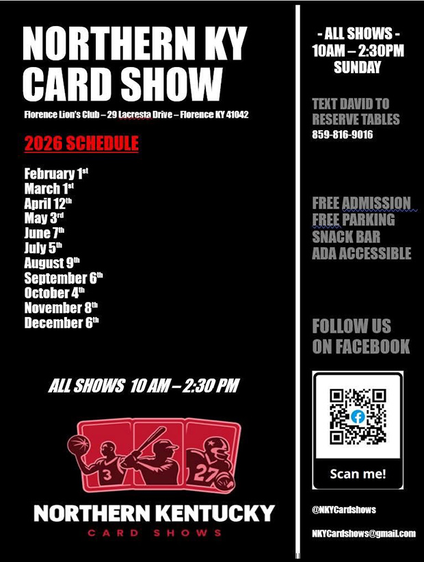 Northern Kentucky Card Show | February 1, 2026 | Event Flyer