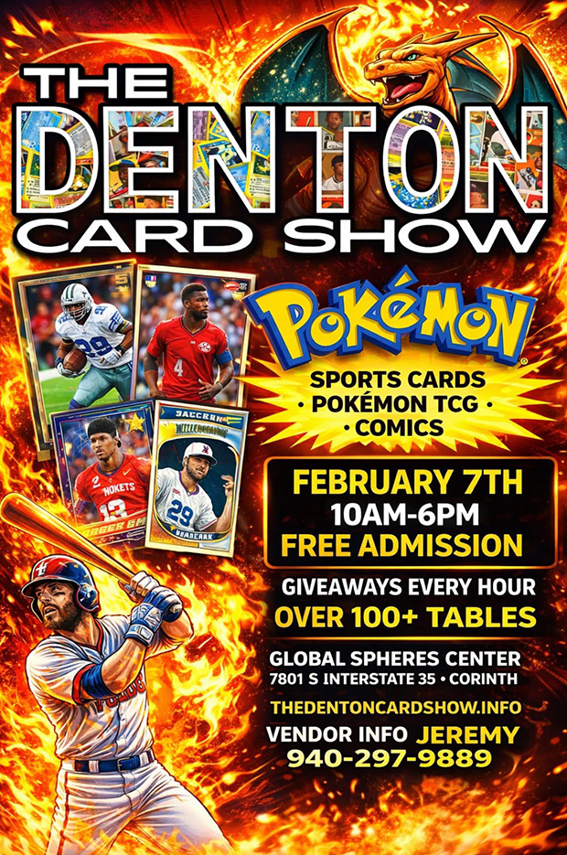 The Denton Card Show | February 7, 2026 | Event Flyer