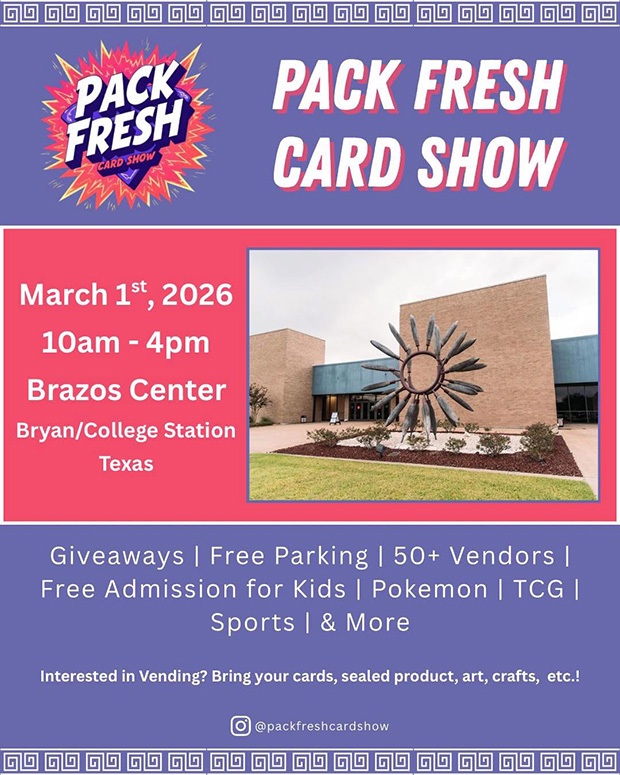 Pack Fresh Card Show | March 1, 2026 | Event Flyer