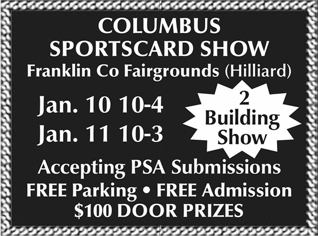 Columbus Sportscard Show | January 10-11, 2026 | Event Flyer