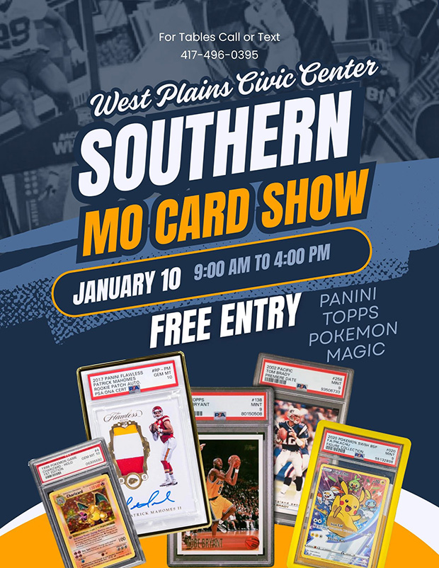 Southern Mo Card Show | January 10, 2026 | Event Flyer