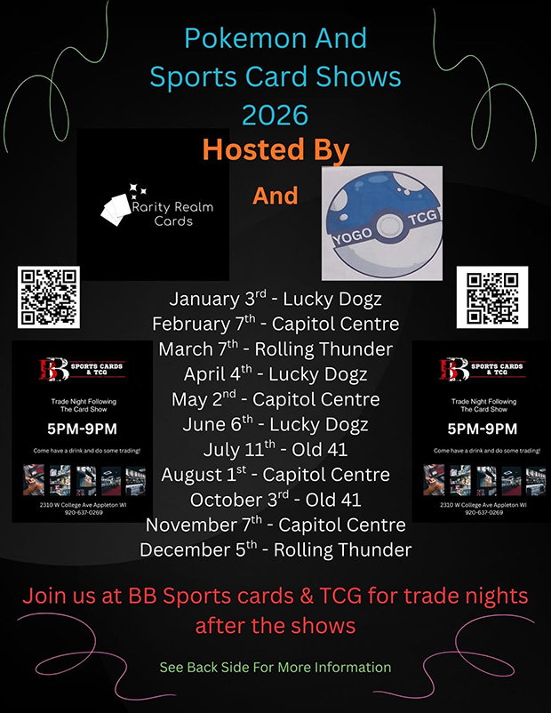 BB Sports Card Show | January 3, 2026 | Event Flyer