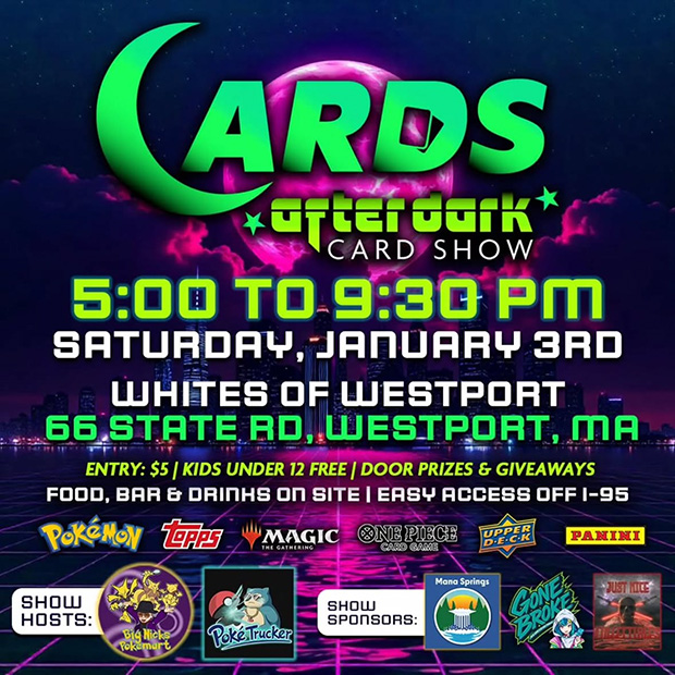 Cards After Dark Card Show | January 3, 2026 | Event Flyer