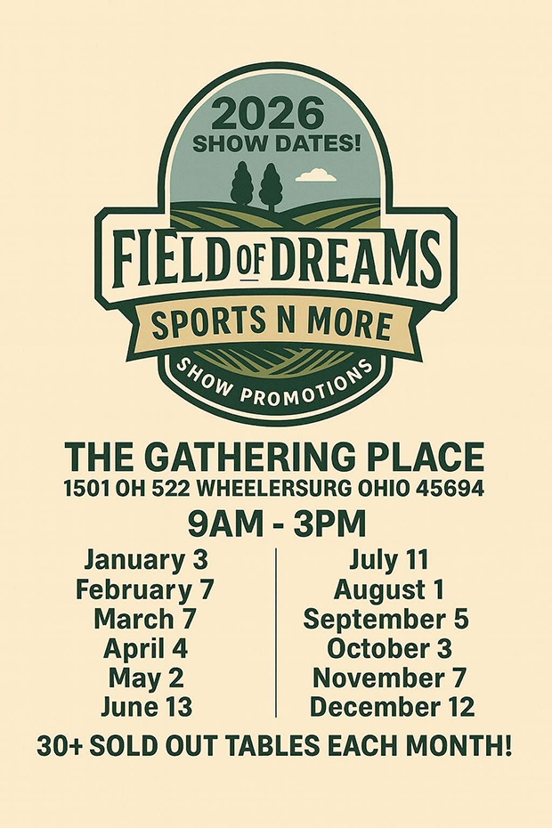 Field of Dreams Card Show | January 3, 2026 | Event Flyer