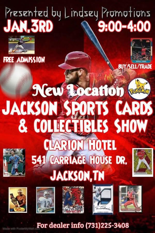 Jackson Sports Cards & Collectibles Show | January 3, 2026 | Event Flyer