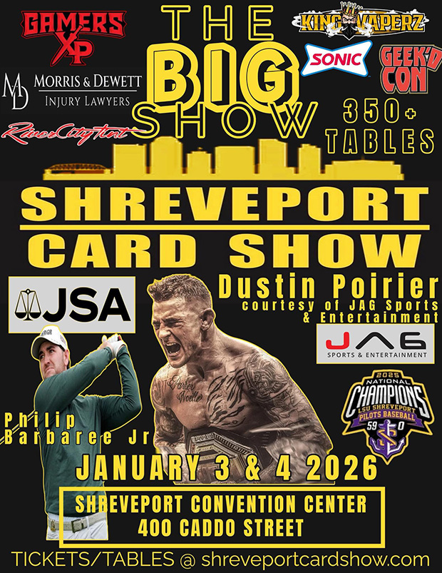 Shreveport Card Show | January 3-4, 2026 | Event Flyer