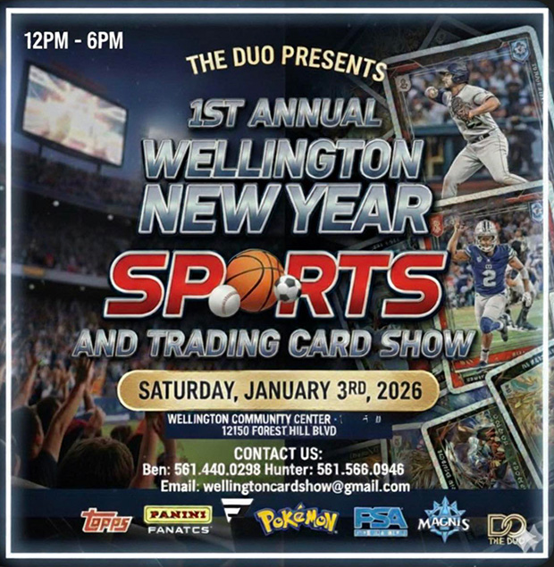 Wellington Card Show | January 3, 2026 | Event Flyer