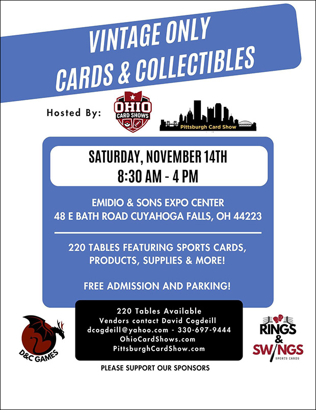 Ohio Card Show | November 14, 2026 | Event Flyer